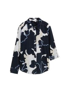 Блузка TOM TAILOR, цвет Navy/Azure