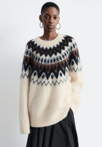 Джемпер & other stories Jumper, White/Brown/White