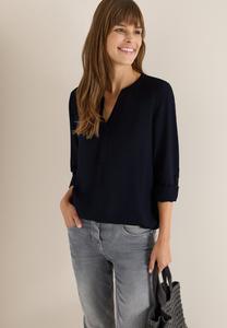 Блуза Cecil IN UNI, Blau/Dark Blue