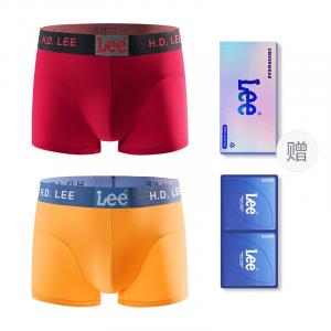 Классические 101 трусы мужские подарочный набор из 2 полосок Lee, оранжевый