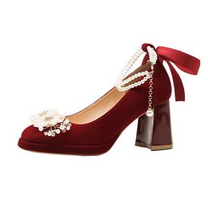 BIGTREE Женские туфли на платформе красные, цвет Red