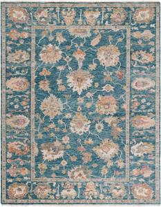 Ковер SAFAVIEH, 183 x 275 см, Samarkand Collection, Blue & Ivory, ручной вязки из шерсти, идеально для гостиной, столовой, спальни (SRK402M)