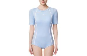 Слитный купальник женский светло-голубой Anta