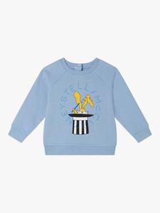 Детские хлопок джерси магов кролик графический толстовка Stella McCartney Kids, синий