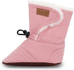 JAN & JUL Faux Fur Lined Winter Booties for Babies and Toddlers, Dusty Pink