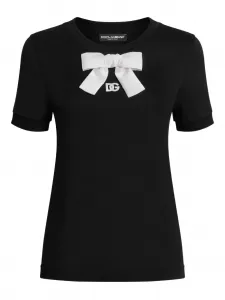 Футболка с вышивкой DG DOLCE & GABBANA, черный