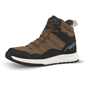 DECATHLON Теплые противоскользящие высокие треккинговые ботинки SH500, мужские, черно-коричневые