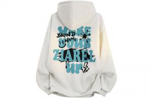 Толстовка Unisex Hooded Moderate Heavyweight ZIAREL, белый heather серый