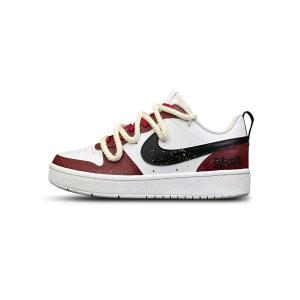 Nike Court Borough Slip Resistant Cushioning Abrasion Resistant Low top детские скейтборд-кроссовки Red для подростков