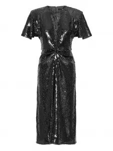 Платье миди с пайетками Rotate Birger Christensen, коричневый