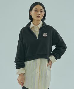 Футболка с половинной молнией ROSE BUD x SPALDING ATHLETIC CLUB, цвет Off_White