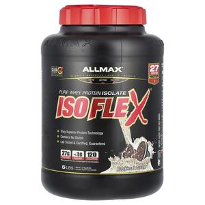 ALLMAX, Isoflex, чистый изолят сывороточного протеина, печенье и сливки, 2,27 кг (5 фунтов)