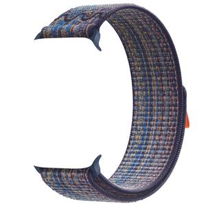 Biaodaige Часы Strap Apple Compatibility Nylon Material 44mm, Dynamic Royal Blue & Orange