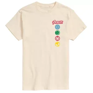 Мужская футболка с графическим логотипом «Мстители» Marvel, бежевый