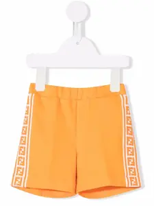 Спортивные шорты с логотипом FF FENDI KIDS, оранжевый