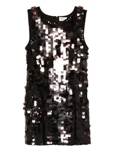 Платье без рукавов с пайетками P.A.R.O.S.H., черный