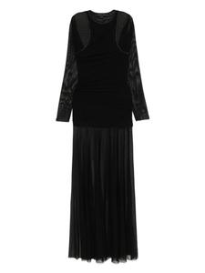 Прозрачное многослойное платье FEDERICO CINA, черный