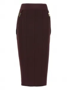 Юбка миди с логотипом Elisabetta Franchi, красный