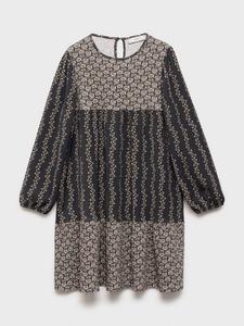 Детское платье Boheme с цветочным принтом Mango, Charcoal