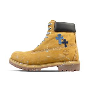 Мужские ботинки Timberland PREMIUM кастомизированные "Ковбой Кроуксин", светло-коричневый