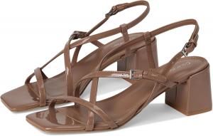 Женские босоножки на каблуке Calvin Klein Pandy, Light Brown Patent