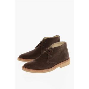 Однотонные замшевые ботинки-пустынники Corneliani, Brown