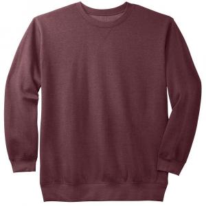 Мужской флисовый свитер с круглым вырезом Kingsize для больших и высоких размеров KingSize, цвет Heather Deep Burgundy