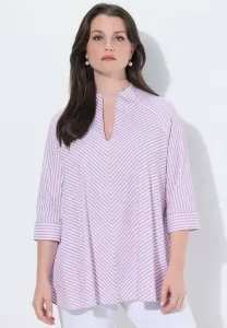 Блузка в диагональную полоску Ulla Popken, Berry