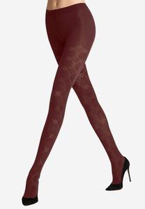 Тайтсы FALKE Check Mate 60 Denier semi-opaque, Cayenne/Dark Red