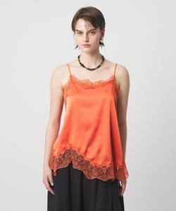 Комбинированная майка из атласа и кружева Astraet, цвет Orange