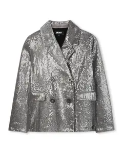 Детская куртка с длинным рукавом DKNY, серебряный