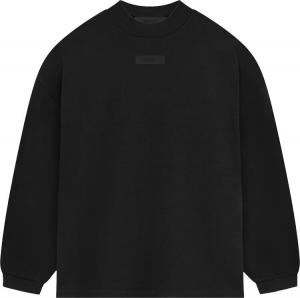 Рубашка Fear of God Essentials Long-Sleeve II 'Jet Black', черный