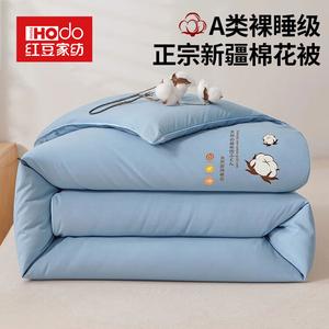 Red Bean Home Textiles Одеяло 150х200 см, вес 3 кг, из хлопка Синьцзян, мягкое и дышащее, цвет Fresh Blue