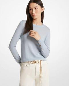 Женский свитер с длинными рукавами и пуговицами Michael Michael Kors, черный