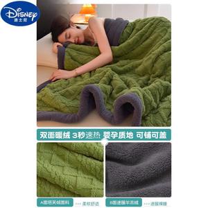 Disney Плед односпальный 150х200 см, тартан, велюр, искусственный кашемир, цвет зеленовато-серый