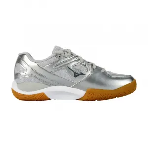 WAVE SMASH CN Bulbul нескользящие, износостойкие, дышащие низкие кроссовки для бадминтона Unisex Mizuno, millennium серебро