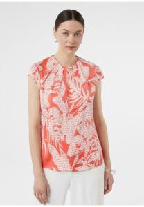 Блуза GEMUSTERTE -MIT RAFFUNG comma, розовый