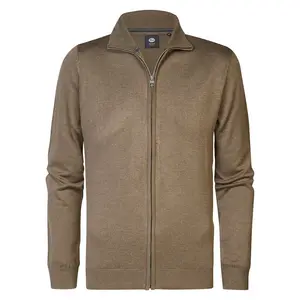 Свитер Petrol Industries M-3040-KWC225 full zip, коричневый