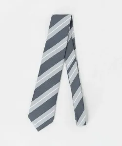 Цветной полковой галстук United Arrows, цвет Lt.Gray