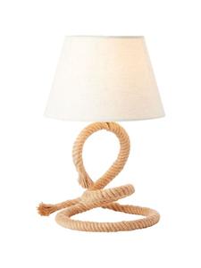 Настольная лампа Sailor ⌀ 25 см в натуральном/белом цвете Brilliant