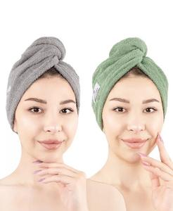 Набор полотенец American Soft Linen для сушки волос в упаковке, 2 шт, коричневый