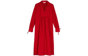Женское платье с длинными рукавами красное MaxMara