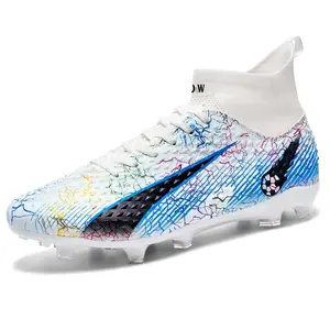 Детские футбольные бутсы для детей D&W, белый/синий