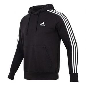 Худи adidas French Terry 3-Stripes 'Black White'