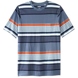 Мужская безусадочная легкая футболка с круглым вырезом Kingsize Big & Tall с круглым вырезом KingSize, цвет Slate Blue Stripe