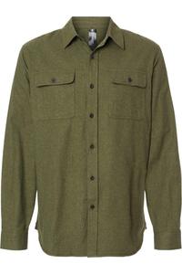 Рубашка Burnside Solid с длинным рукавом из фланели, цвет army