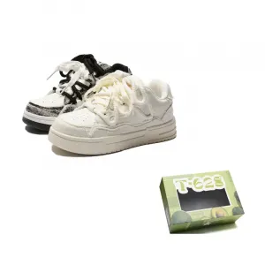 Винтажные объемные кроссовки, противоскользящие, износостойкие, легкие, дышащие, низкие, для скейтбординга, унисекс T628, черный белый mismatched (upgraded-more comfortable and durable)