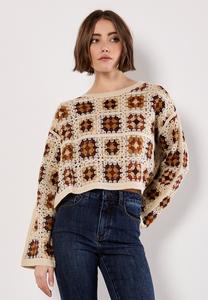 Джемпер Apricot SQUARES CROPPED, Stone