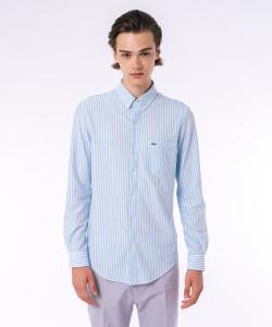 Полосатая рубашка из ткани пике Coolmax Blend