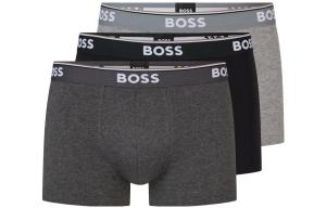 Боксеры с логотипом и полосатой отделкой на поясе Boss HUGO BOSS, 1 Set 3 Pack (серый+черный+темно-серый)